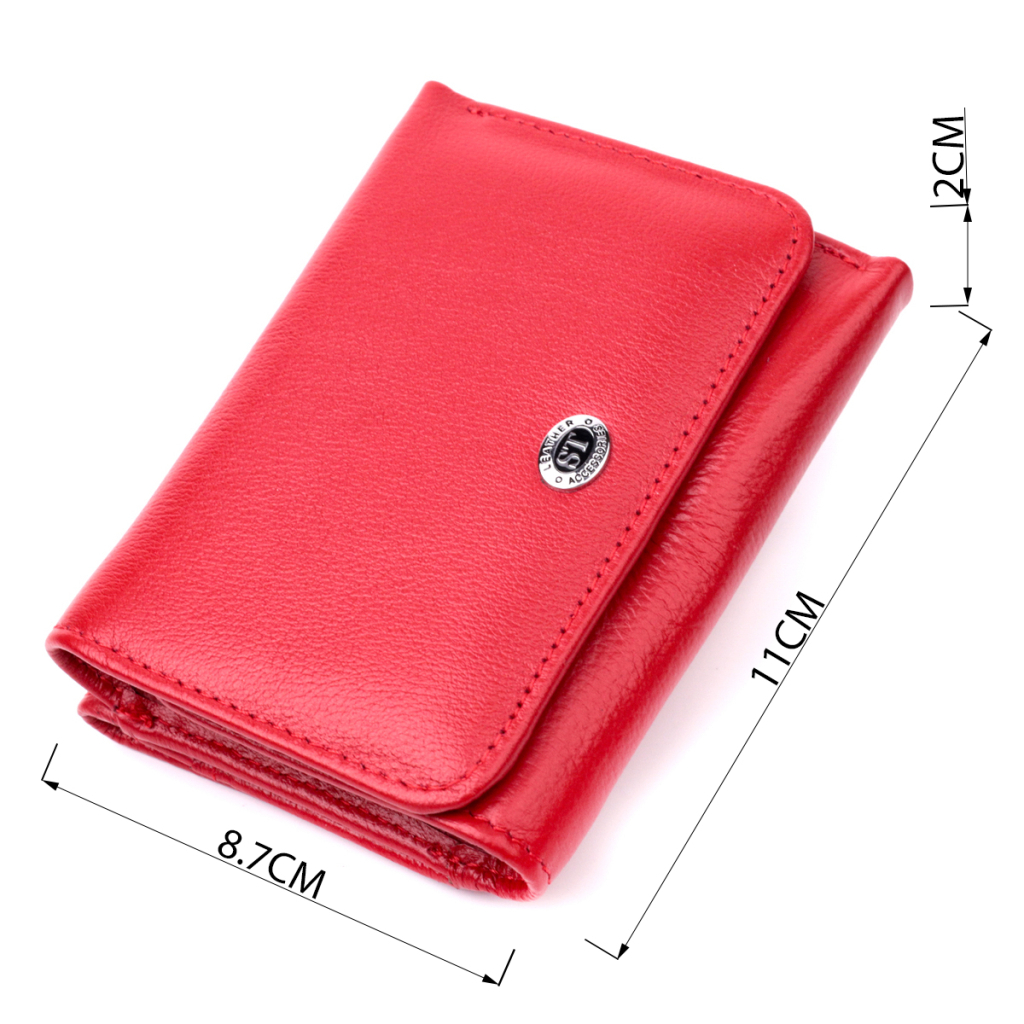 Гаманець ST Leather З натуральної шкіри Червоний (19478) - зображення 3