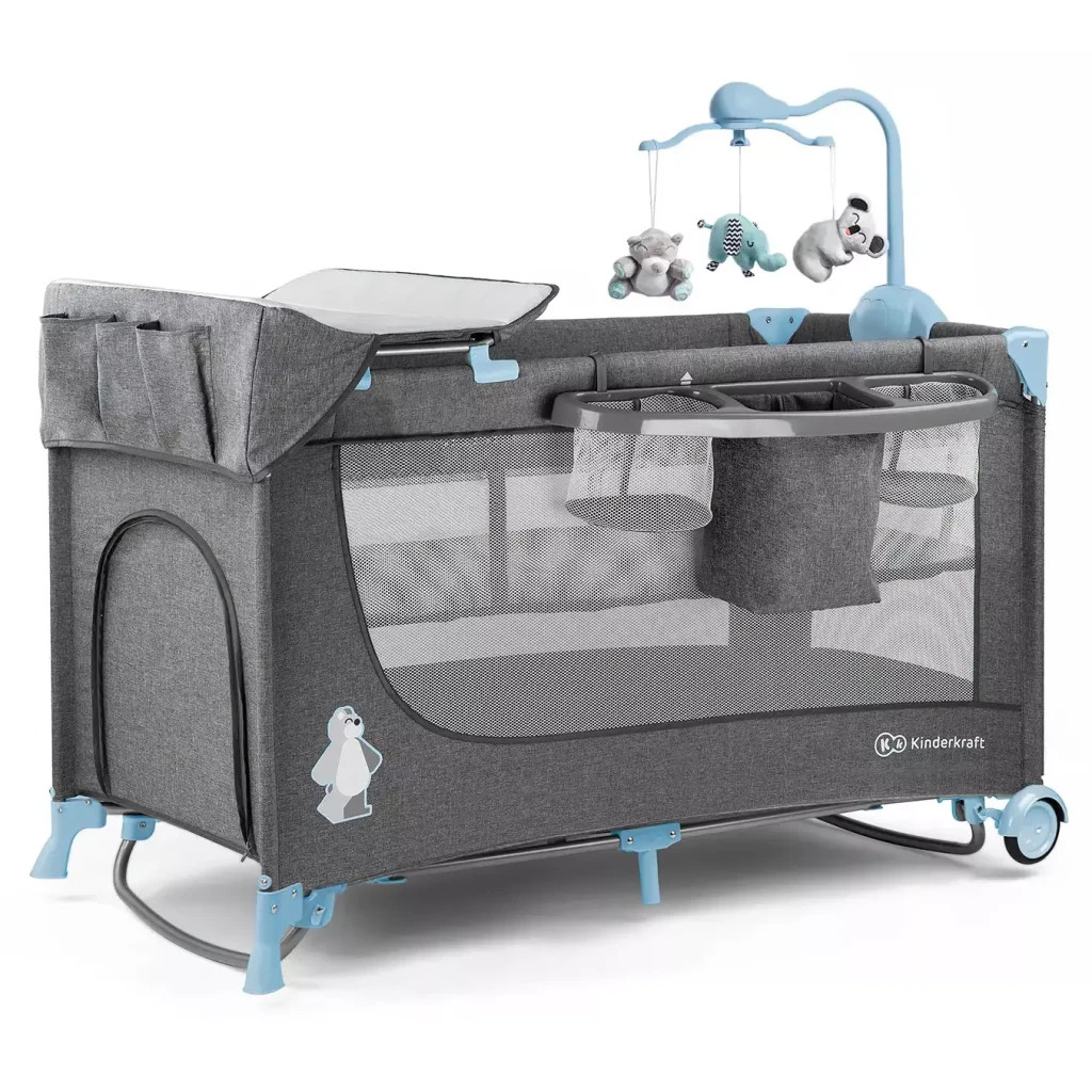 Ліжечко Kinderkraft манеж з пеленатором Joy Blue (5902533911288) - зображення 3