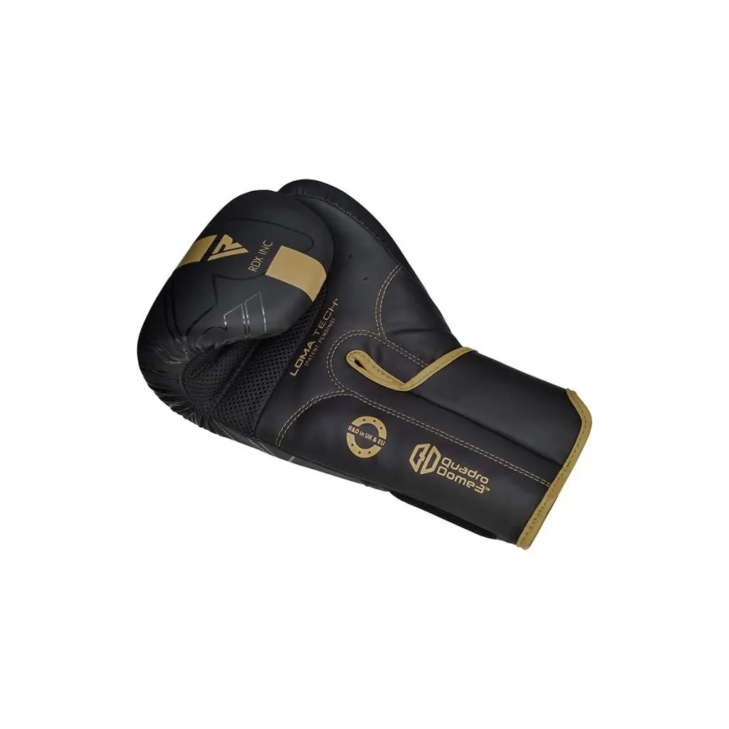 Боксерські рукавички RDX F6 Kara Matte Golden 10 унцій (BGR-F6MGL-10OZ) - изображение 6