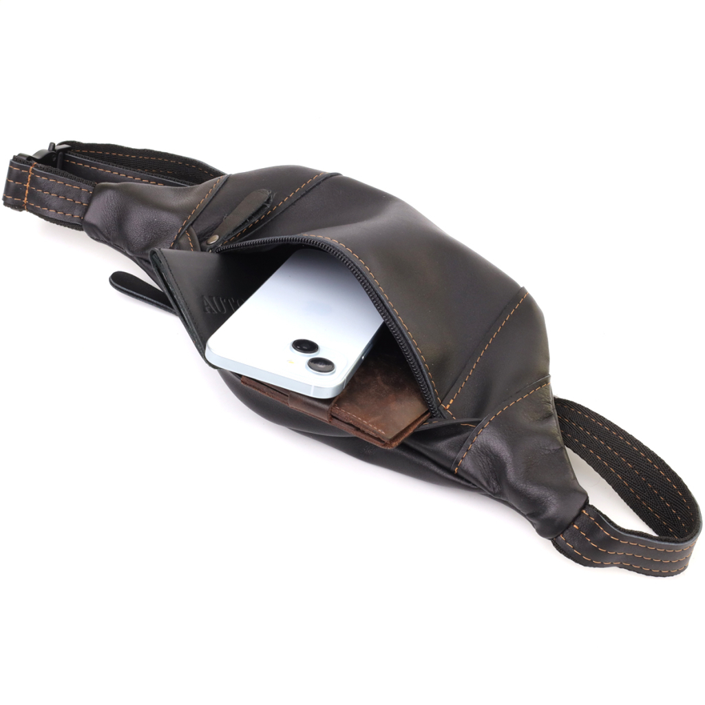 Сумка Shvigel З натуральної шкіри Чорна (23125) - зображення 7