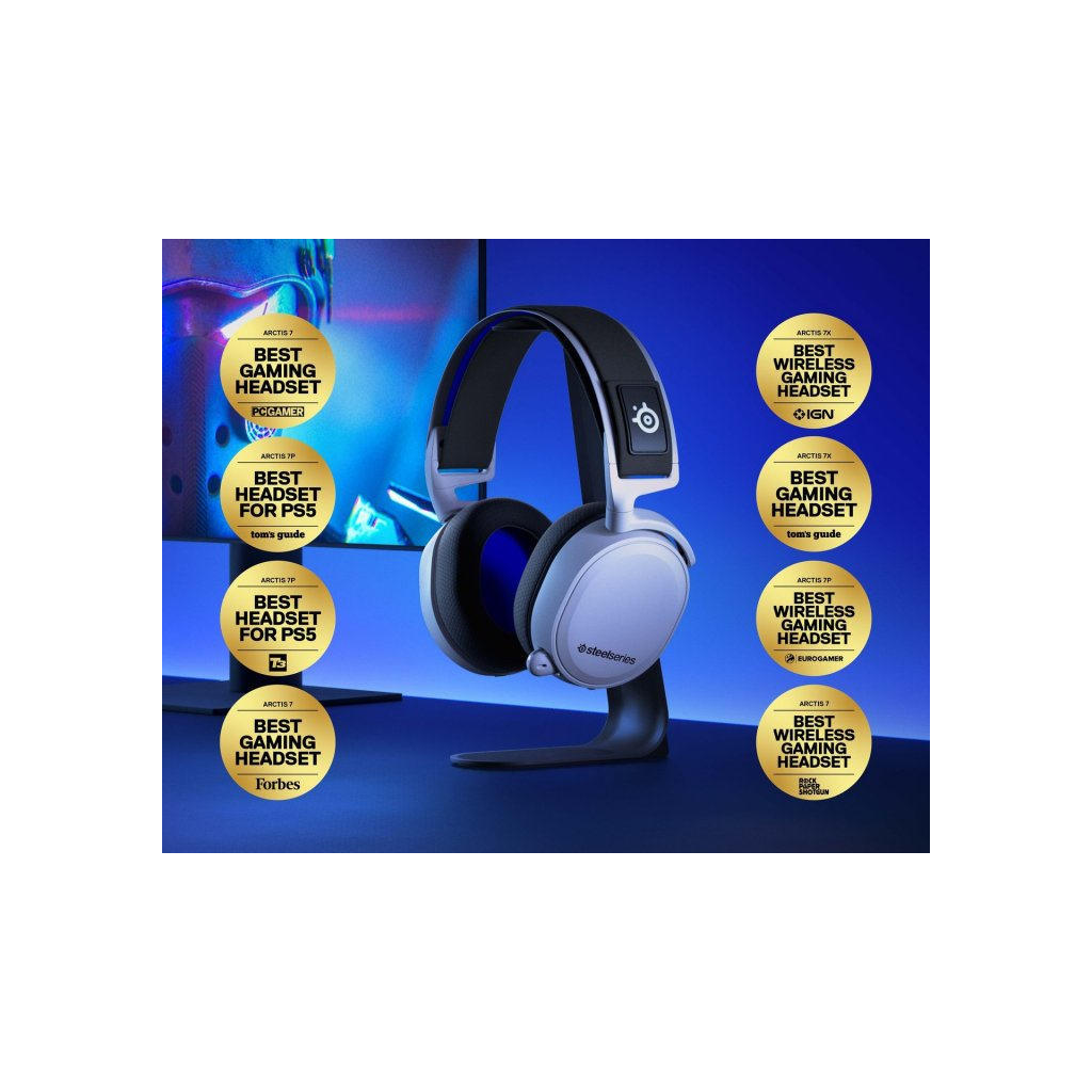 Навушники SteelSeries Arctis 7P+ for PS5 White (SS61471) - зображення 8