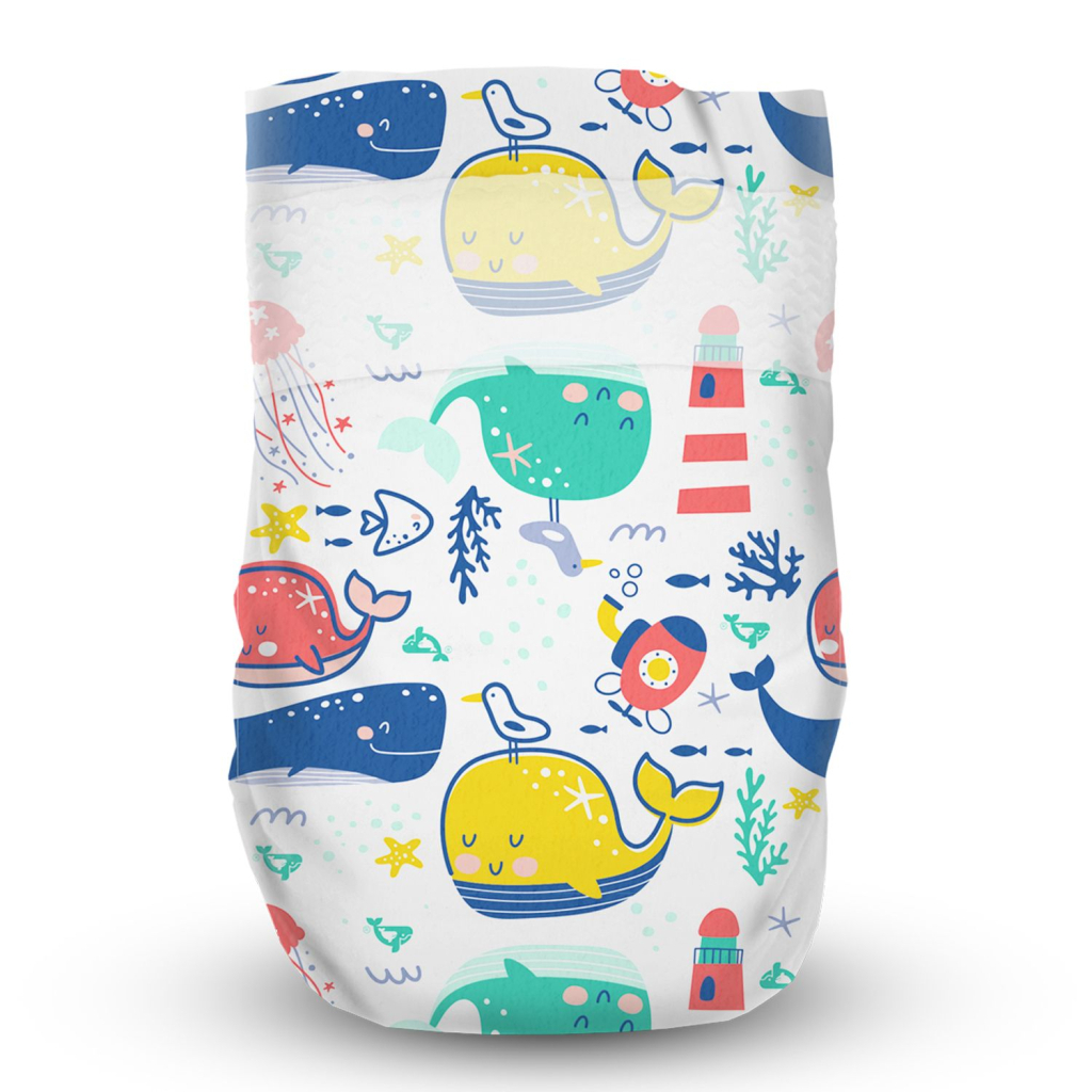 Підгузки Offspring Willy the Whale розмір S 3-6 кг, 48 шт (DP-OI-FAT-S48P-WTW) - зображення 2