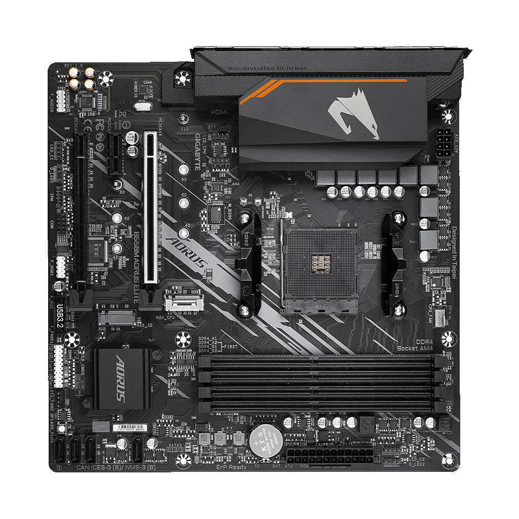 Материнська плата GIGABYTE B550M AORUS ELITE - зображення 1
