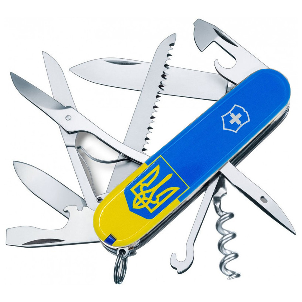 Ніж Victorinox Huntsman Ukraine 91 мм Герб на прапорі вертикальний (1.3713.7_T3030p) - зображення 2