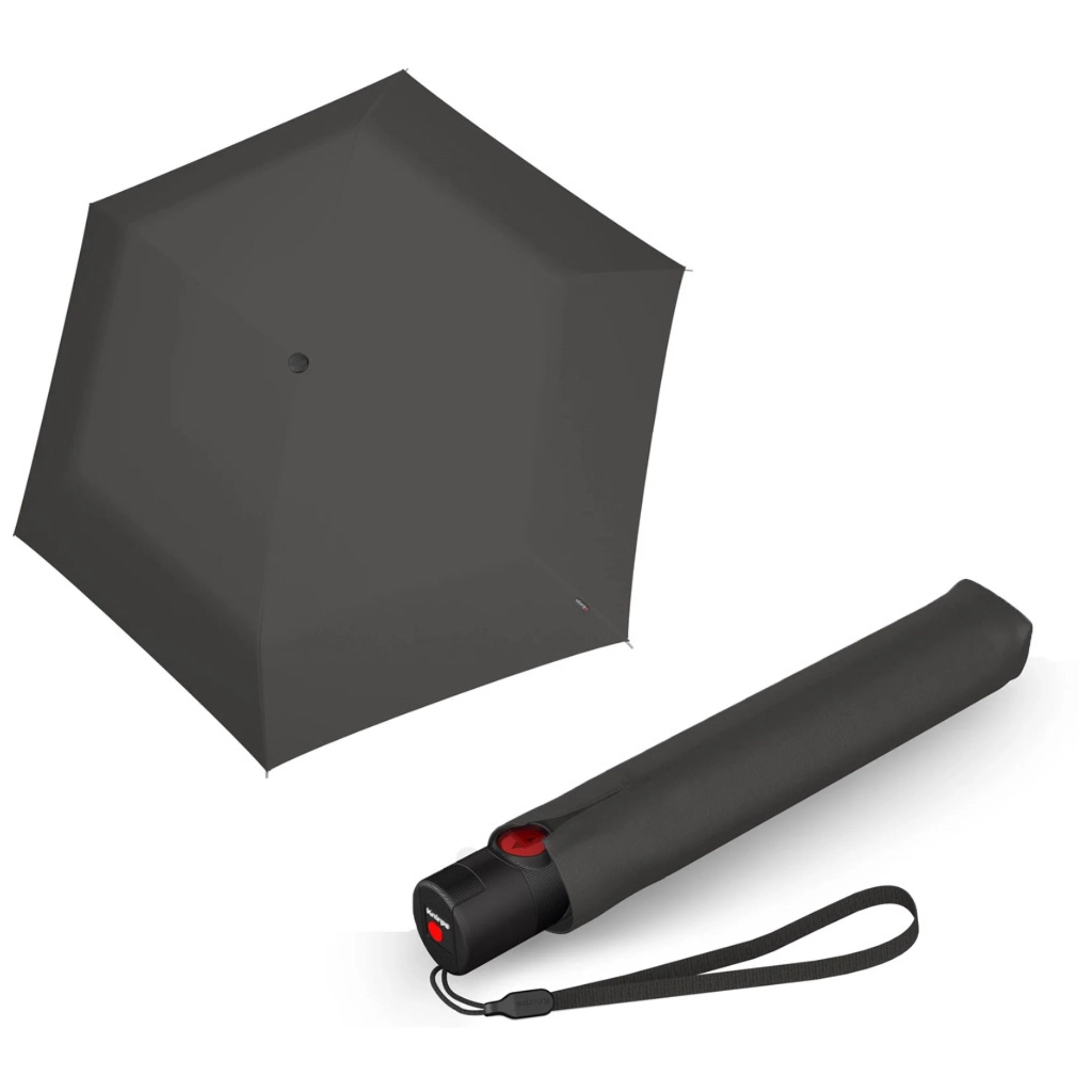 Парасоля Knirps U.200 Ultra Light Duomatic Dark Grey (Kn95 2200 0801) - зображення 1