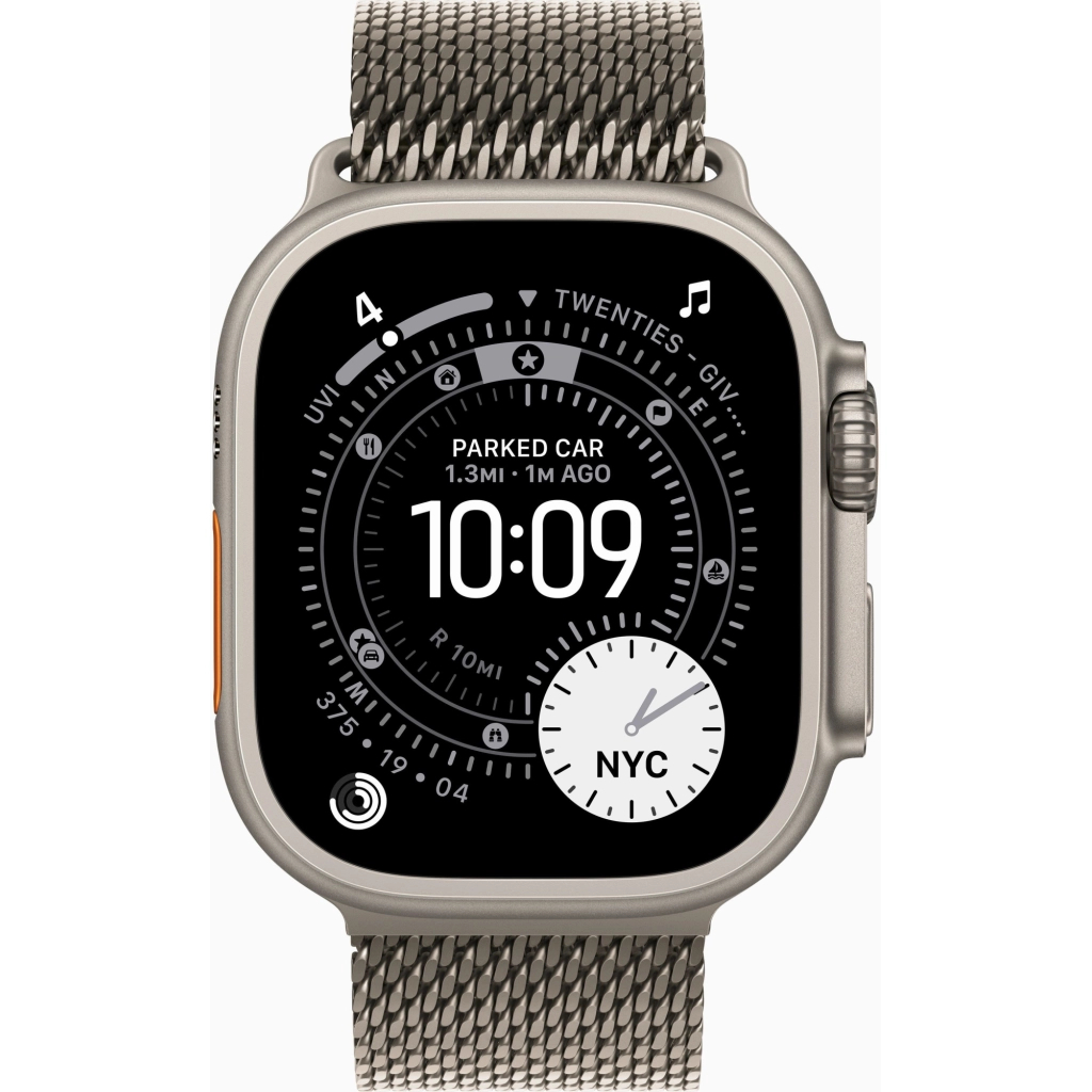 Смарт-годинник Apple Watch Ultra 3 GPS + Cellular 49mm Natural Titanium Case with Natural Titanium Milanese Loop - Sm (MEWW4QP/A) - зображення 2
