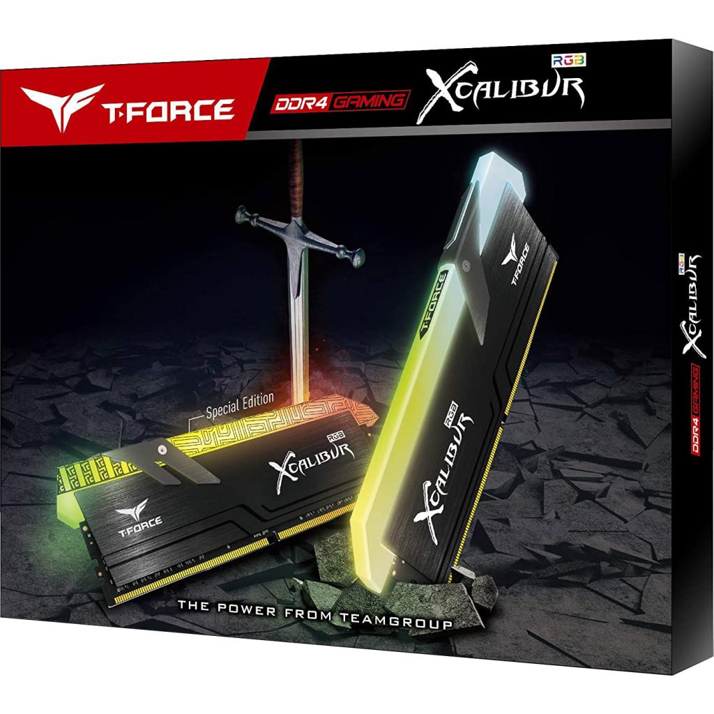 Модуль пам'яті для комп'ютера DDR4 16GB (2x8GB) 4000 MHz T-Force Xcalibur RGB Black Team (TF5D416G4000HC18EDC01) - зображення 4