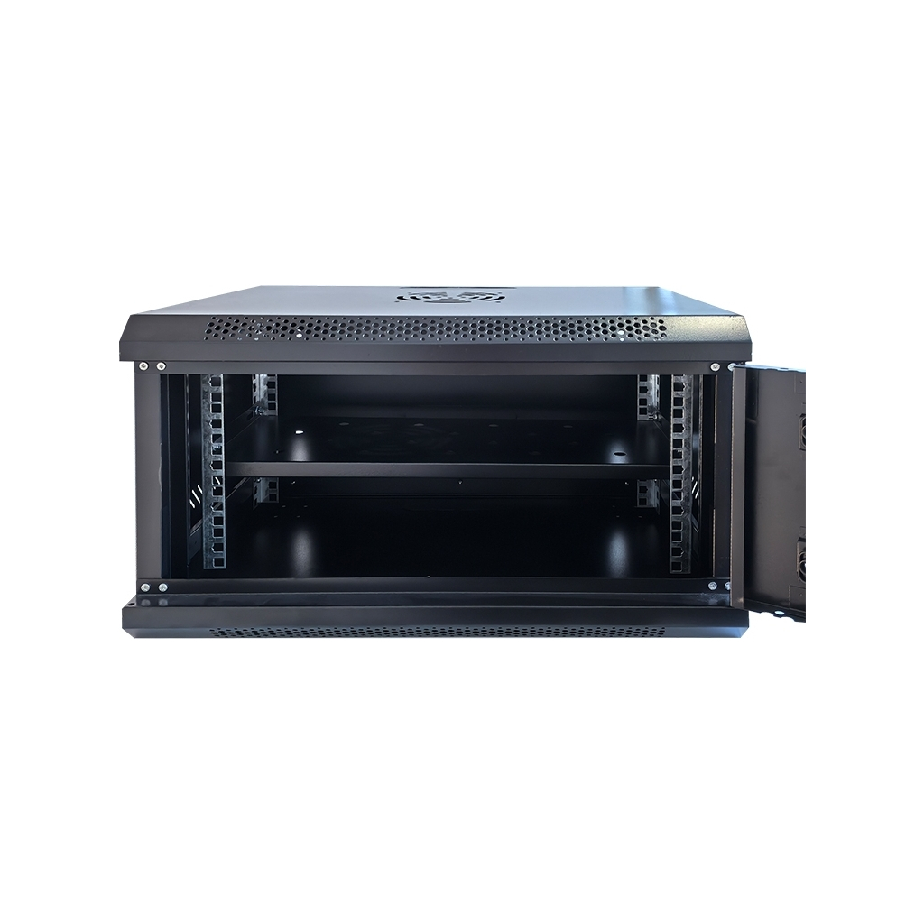 Шафа настінна GEAR 6U 19'' 600x600x300 мм, + полка 19", black (GWMSN-6U-600-600) - зображення 4