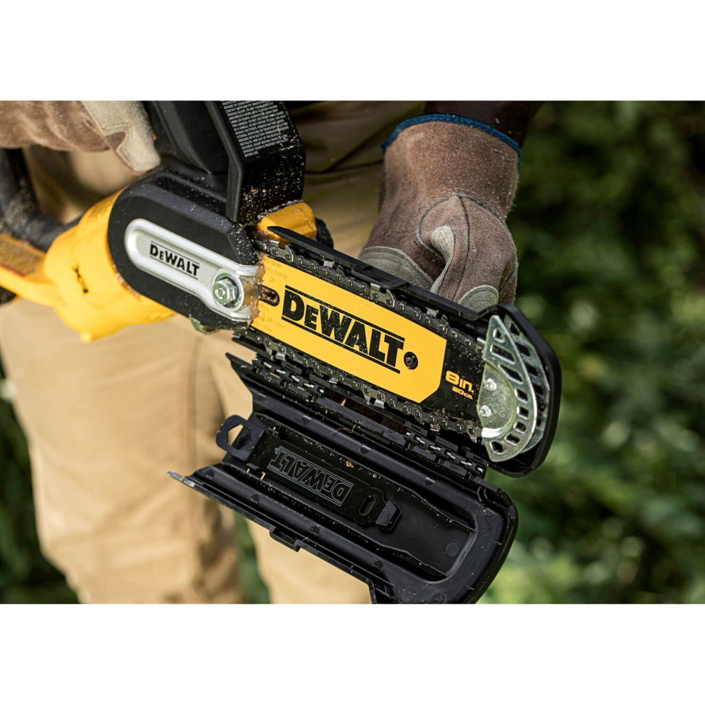 Ланцюгова пила DeWALT міні, 18 XR Li-ion 5Ah, безщіткова, шина 20 см (DCMPS520P1) - зображення 11