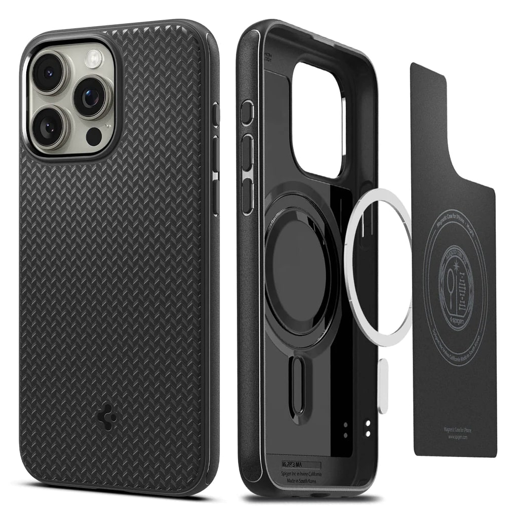 Чохол до мобільного телефона Spigen Apple iPhone 15 Pro Max Mag Armor MagFit Matte Black (ACS06597) - зображення 2