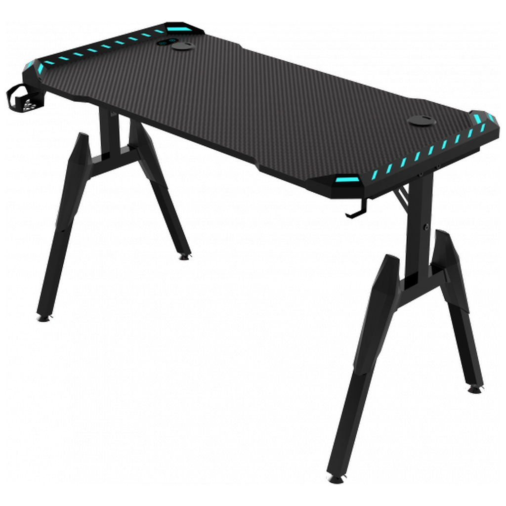 Комп'ютерний стіл GT Racer GT Racer T-1444 (140x60x73) Black (T-1444 (140x60x73) Black) - зображення 1