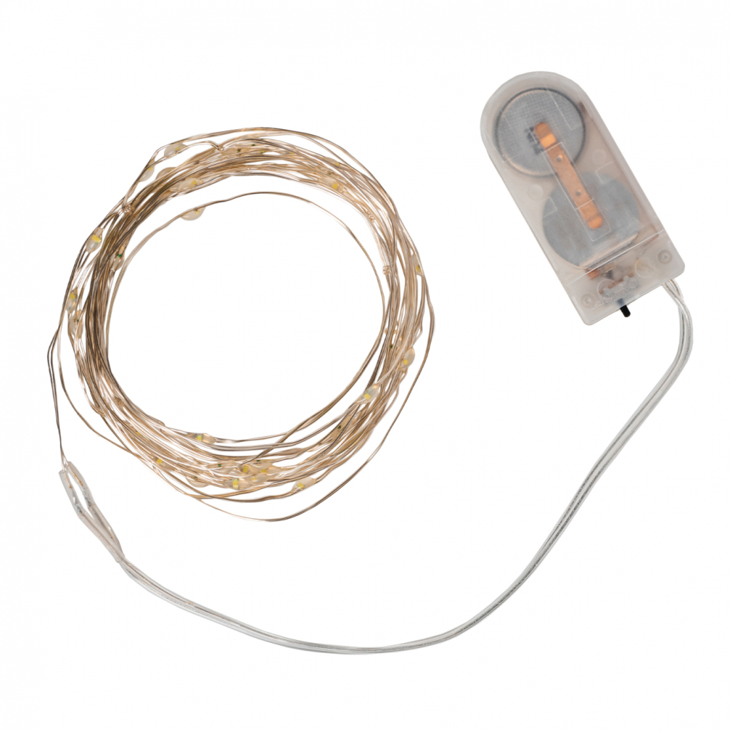 Гірлянда YES! Fun Нитка на мідному дроті 40 LED Тепло-біла 4 м Статична На батарейках (975027) - зображення 2