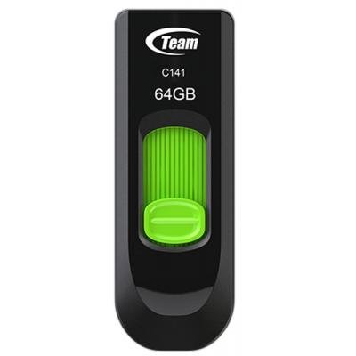 USB флеш накопичувач Team 64GB C141 Green USB 2.0 (TC14164GG01) - зображення 1