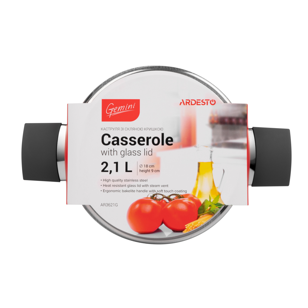 Каструля Ardesto Gemini з бакелітовими ручками 2.1 л (AR3621G) - зображення 4
