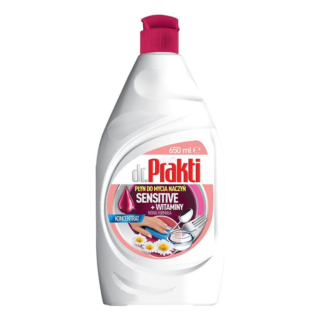 Засіб для ручного миття посуду Dr. Prakti Sensitive + Witaminy 650 мл (5900308777657) - зображення 1