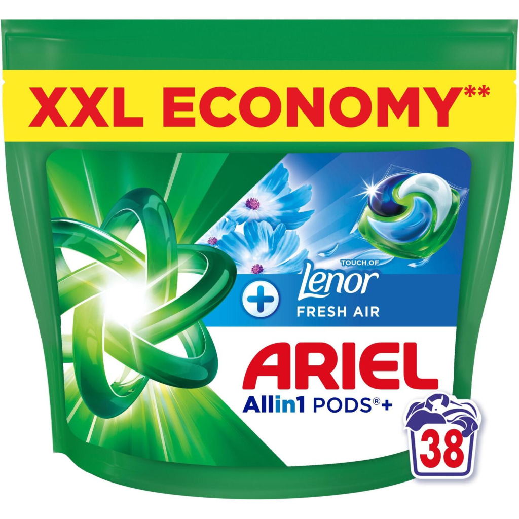 Капсули для прання Ariel Pods+ All-in-1 Touch of Lenor Дотик свіжого повітря Lenor 38 шт. (8700216764599) - изображение 1