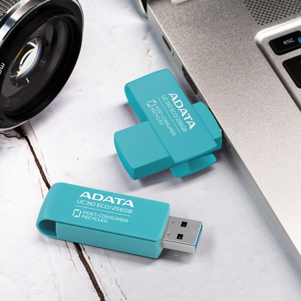 USB флеш накопичувач ADATA 128GB UC310 Eco Green USB 3.2 (UC310E-128G-RGN) - зображення 8