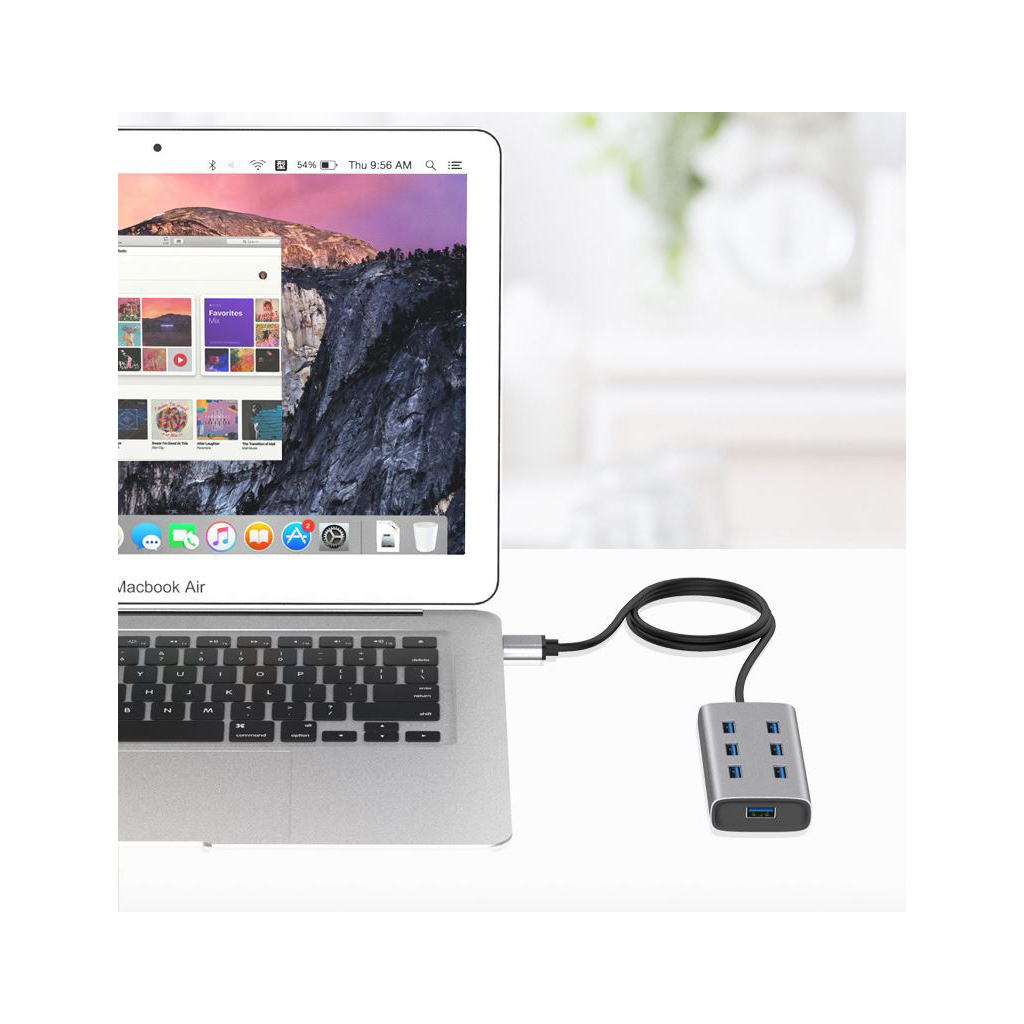 Концентратор Maiwo USB 3.0 Type-A / Type-C to 7х USB3.0 (KH700) - зображення 5