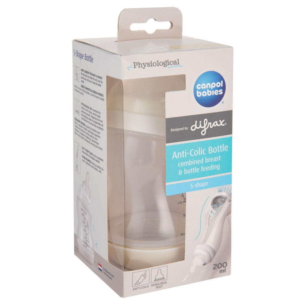 Пляшечка для годування Canpol babies S-Shape антиколікова широкоотворова 200 мл (24/201) - зображення 3