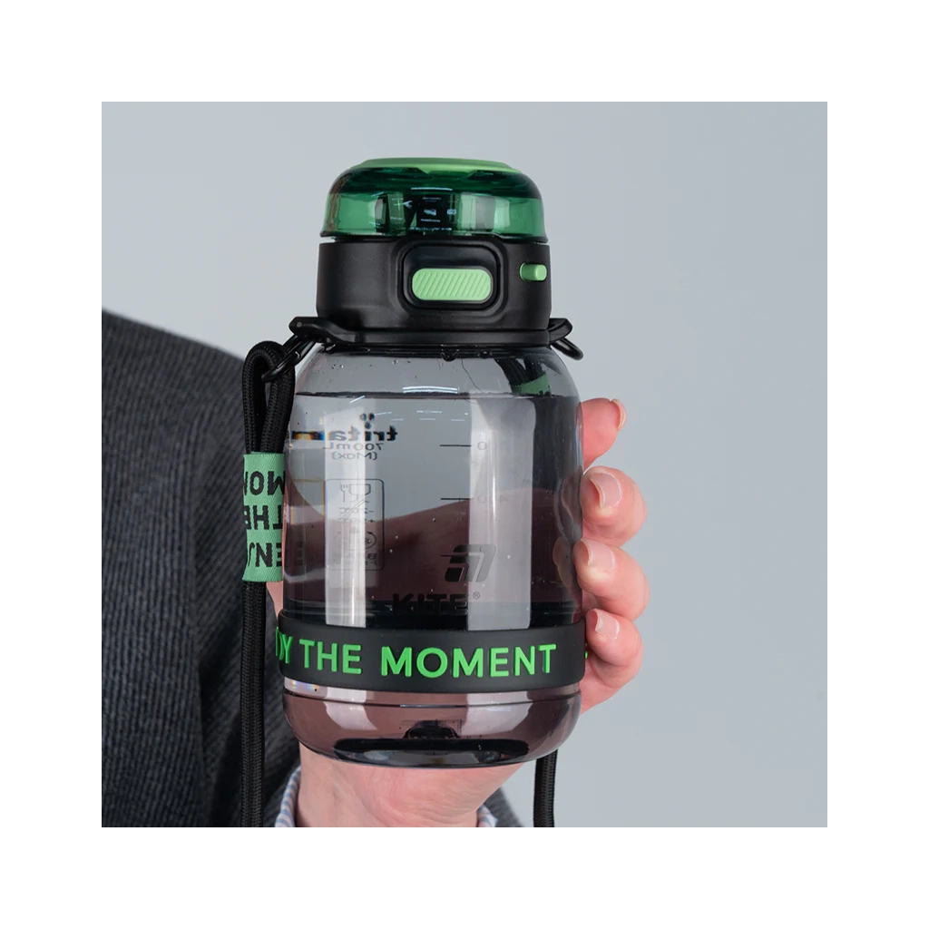 Поїльник-непроливайка Kite 700 мл, чорно-зелена (K25-1218-2) - зображення 5