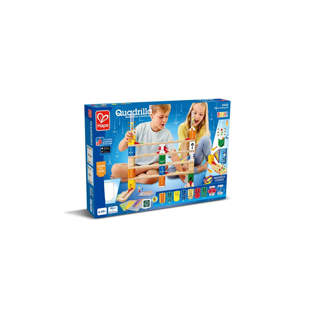 Конструктор Hape лабіринт Quadrilla Програмування основи 130 елементів (E6028) - зображення 6