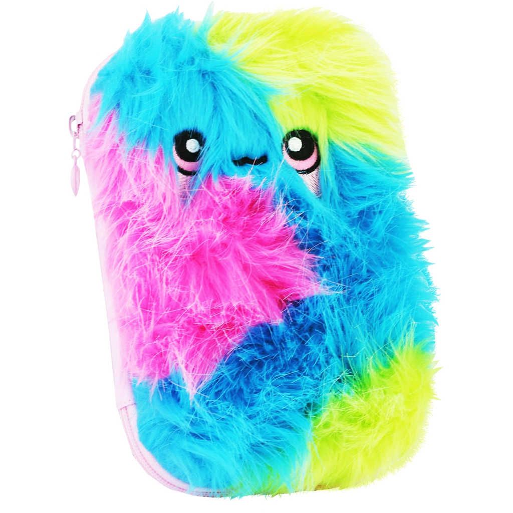 Пенал Cool For School 1 відділення з плюшем та аплікацією Веселка (CF6549-mixed) - зображення 1