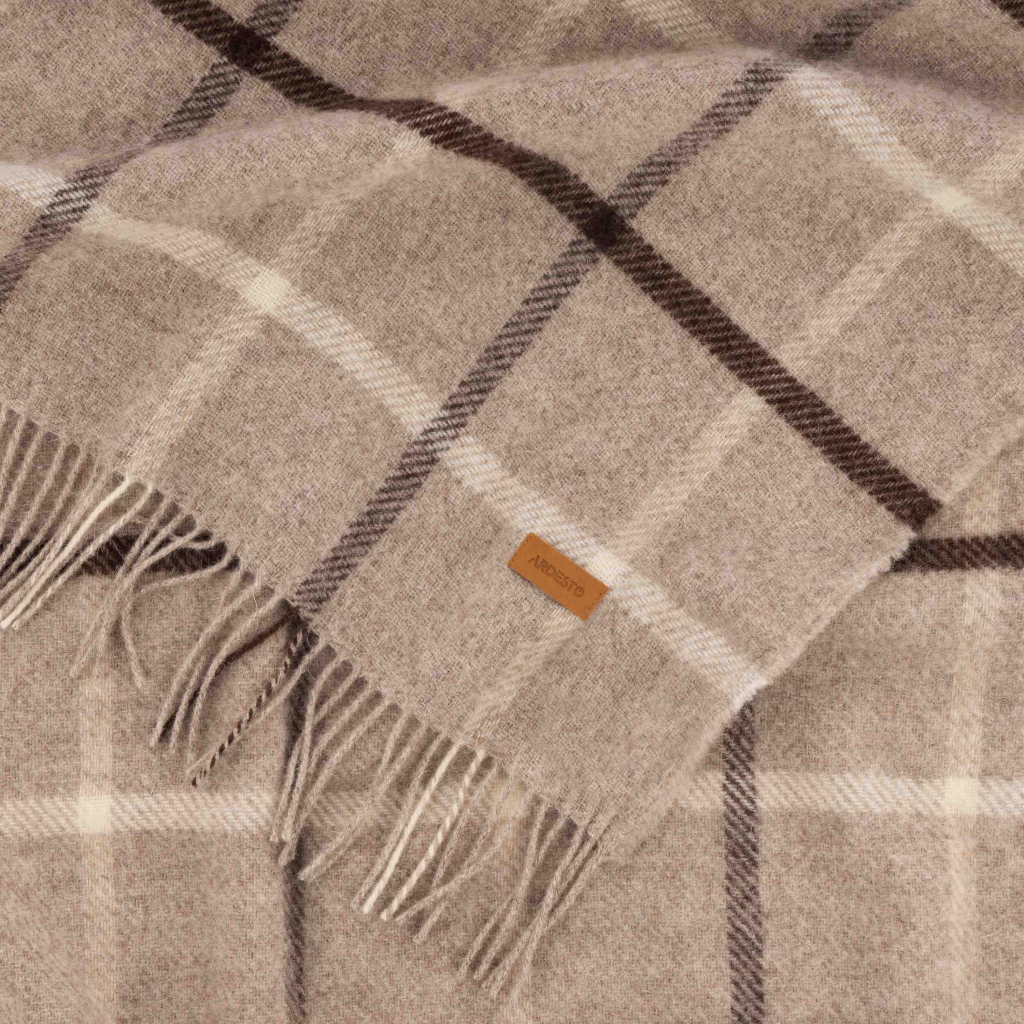 Плед Ardesto Leonardo Alpina 100% вовна, бежевий 140x200 см (ART0702LM) - picture 6