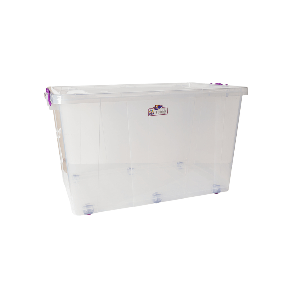 Контейнер для зберігання Irak Plastik на колесах прозорий 80 л (4671) - зображення 1