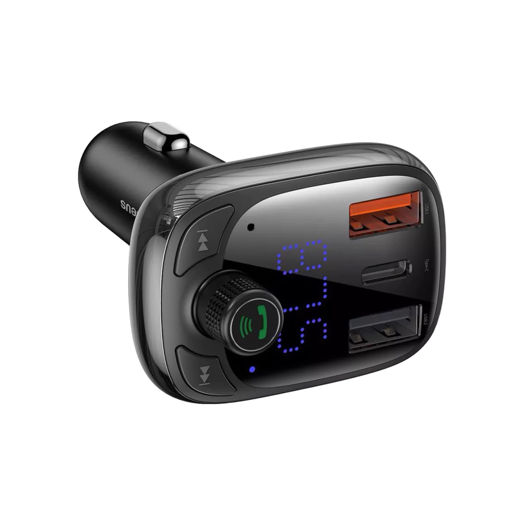 FM модулятор Baseus FM Launcher S-13 2 USB + Type-C (CCMT000101) - изображение 2