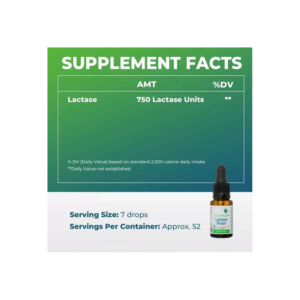 Вітамінно-мінеральний комплекс Seeking Health Лактаза в краплях, Lactase Drops, 15 мл (SKH52059) - зображення 4