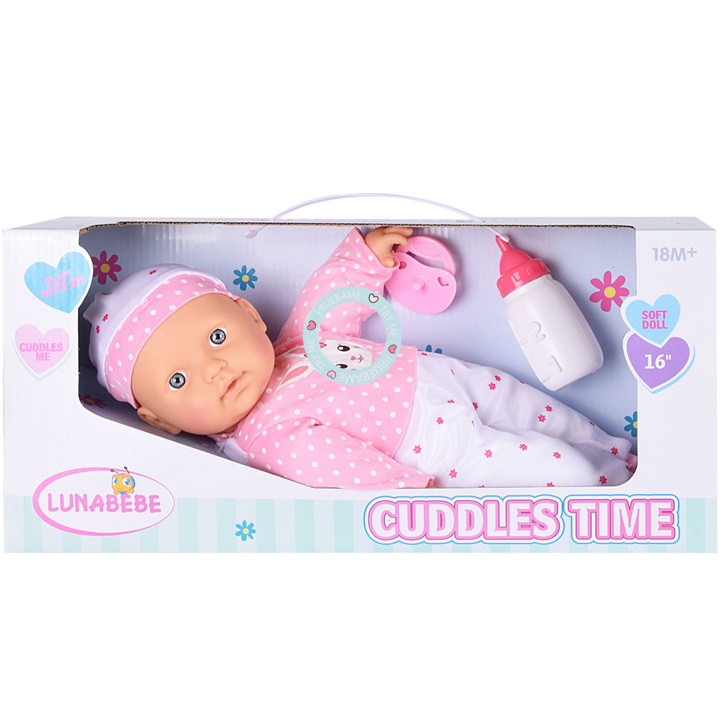 Пупс Lunabebe м'яконабивний з аксесуарами зі звуковими ефектами (3858894674855) - зображення 3