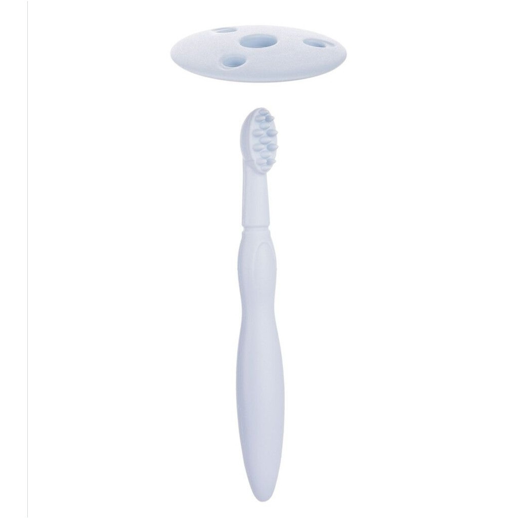 Дитяча зубна щітка Canpol babies з обмежувачем - блакитна (51/500_blu) - изображение 3