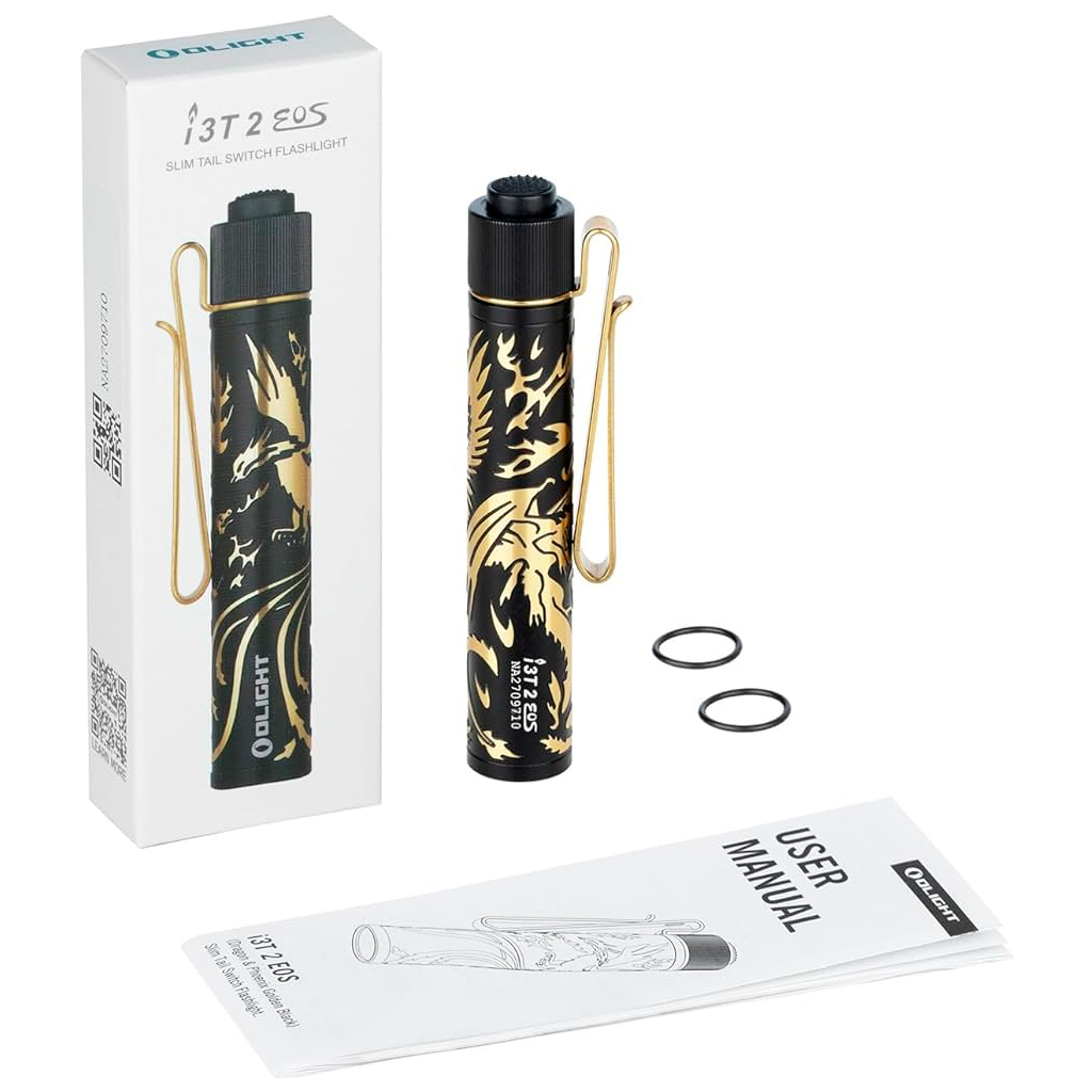 Ліхтар Olight I3T 2 EOS Dragon & Phoenix Golden (0.0000.0843) - зображення 6