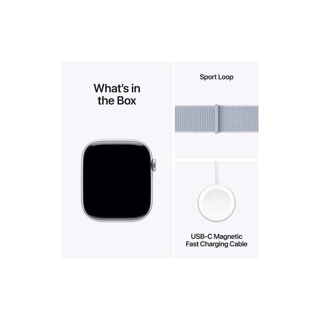 Смарт-годинник Apple Watch Series 10 GPS 46mm Silver Aluminium Case with Blue Cloud Sport Loop (MWWN3QH/A) - зображення 9