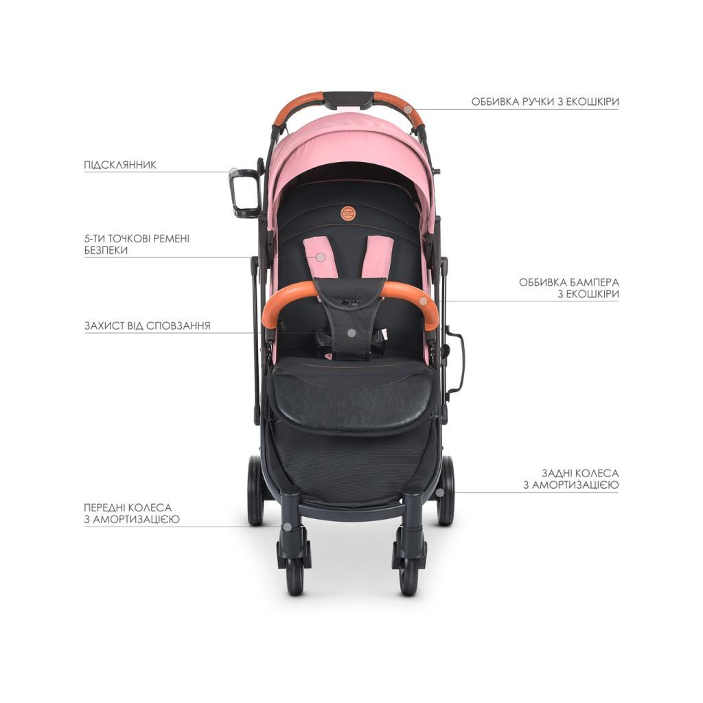 Коляска El Camino Yoga ll (M 3910 v.2 pastel pink) - зображення 2