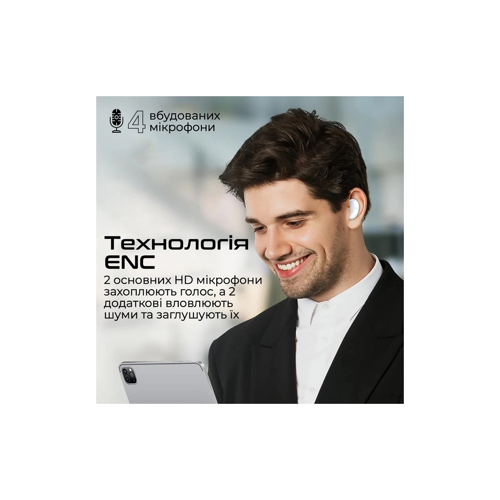 Навушники Promate Teeny White (teeny.white) - изображение 6