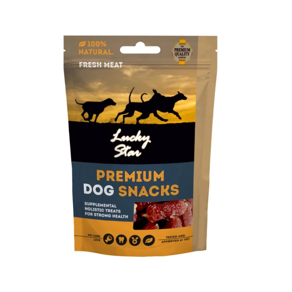 Ласощі для собак Lucky Star М'які курячі ковбаски ≈4 см 85 г (4820111434268/4820281500169) - изображение 2