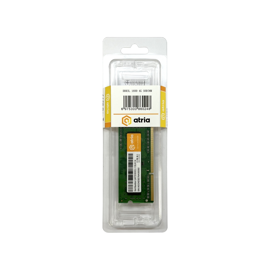Модуль пам'яті для ноутбука SoDIMM DDR3 4GB 1600 MHz ATRIA (UAT31600CL11SLK1/4) - зображення 3
