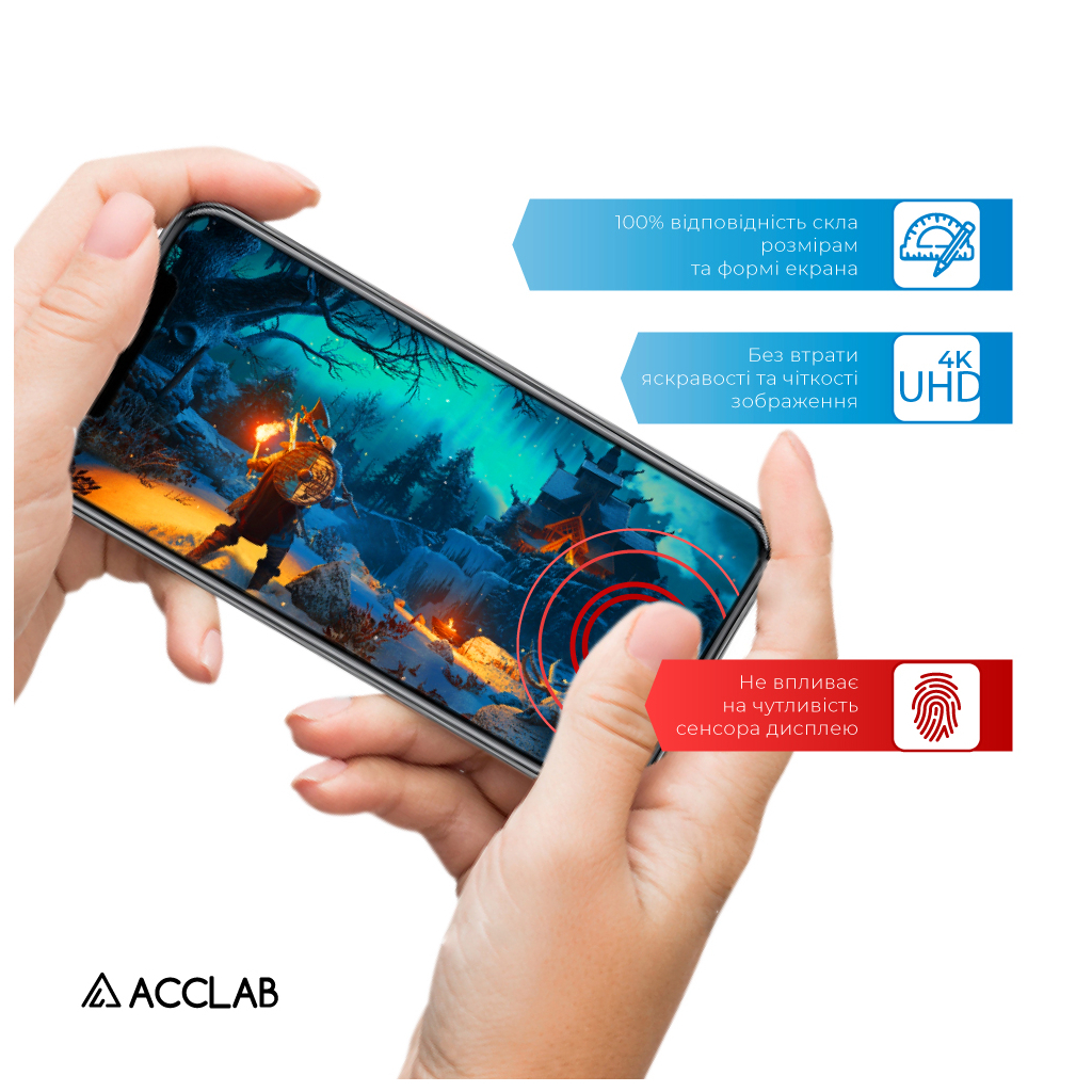 Скло захисне ACCLAB Full Glue ESD Apple Iphone XR/11 Black (1283126532146) - зображення 6