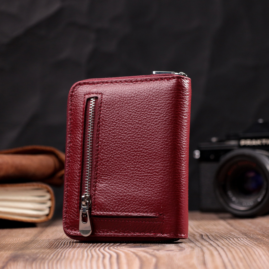 Гаманець ST Leather Шкіряний Бордовий (19491) - зображення 9