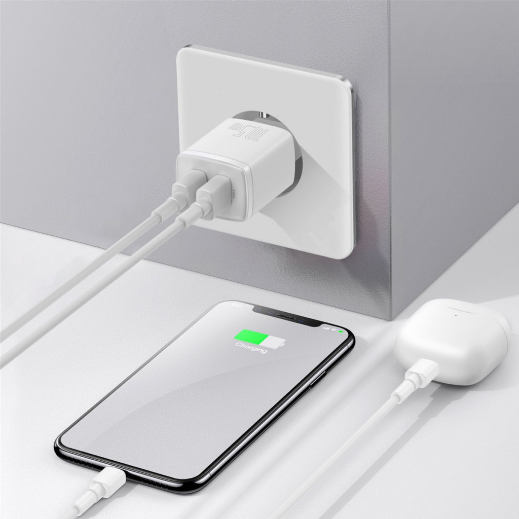 Зарядний пристрій Baseus Compact Charger 2U White (CCXJ010202) - зображення 6