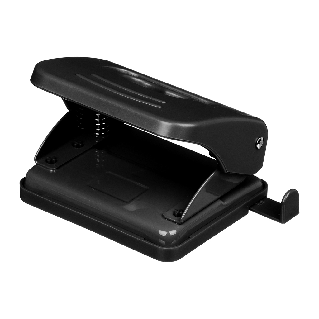 Діркопробивач Buromax пластиковий, до 20 аркушів, 120 х 82 х 53 мм, чорний (BM.4017-01) - зображення 2