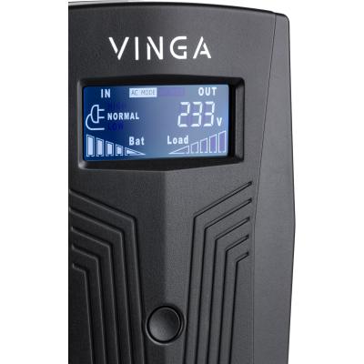 Пристрій безперебійного живлення Vinga LCD 800VA plastic case (VPC-800P) - зображення 2