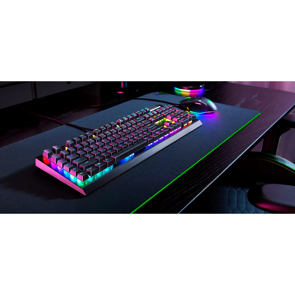 Клавіатура Razer BlackWidow V4 X Green Switch USB RU Black (RZ03-04700800-R3R1) - зображення 7