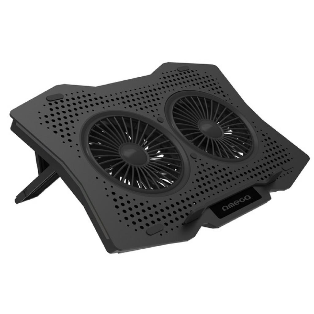 Підставка до ноутбука Omega Laptop Cooling Pad 2 Fans Black [45425] (OMNCP2FB) - зображення 5