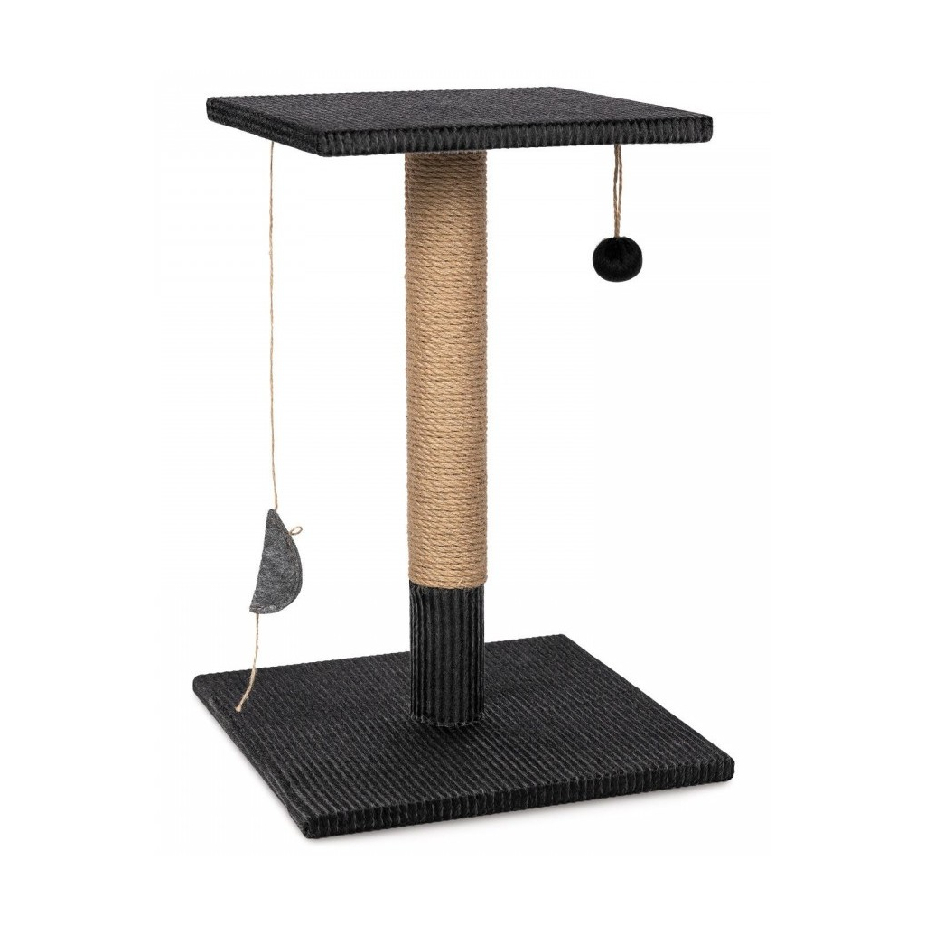 Дряпка (кігтеточка) для котів Природа Фелікс 36х36х50 см графітова (4823082429578) - зображення 1