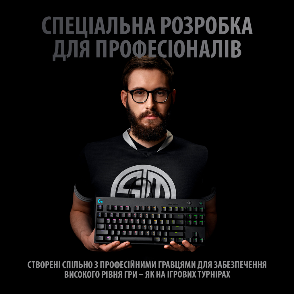 Клавіатура Logitech G PRO Mechanical Gaming USB UA Black (920-009392) - зображення 2