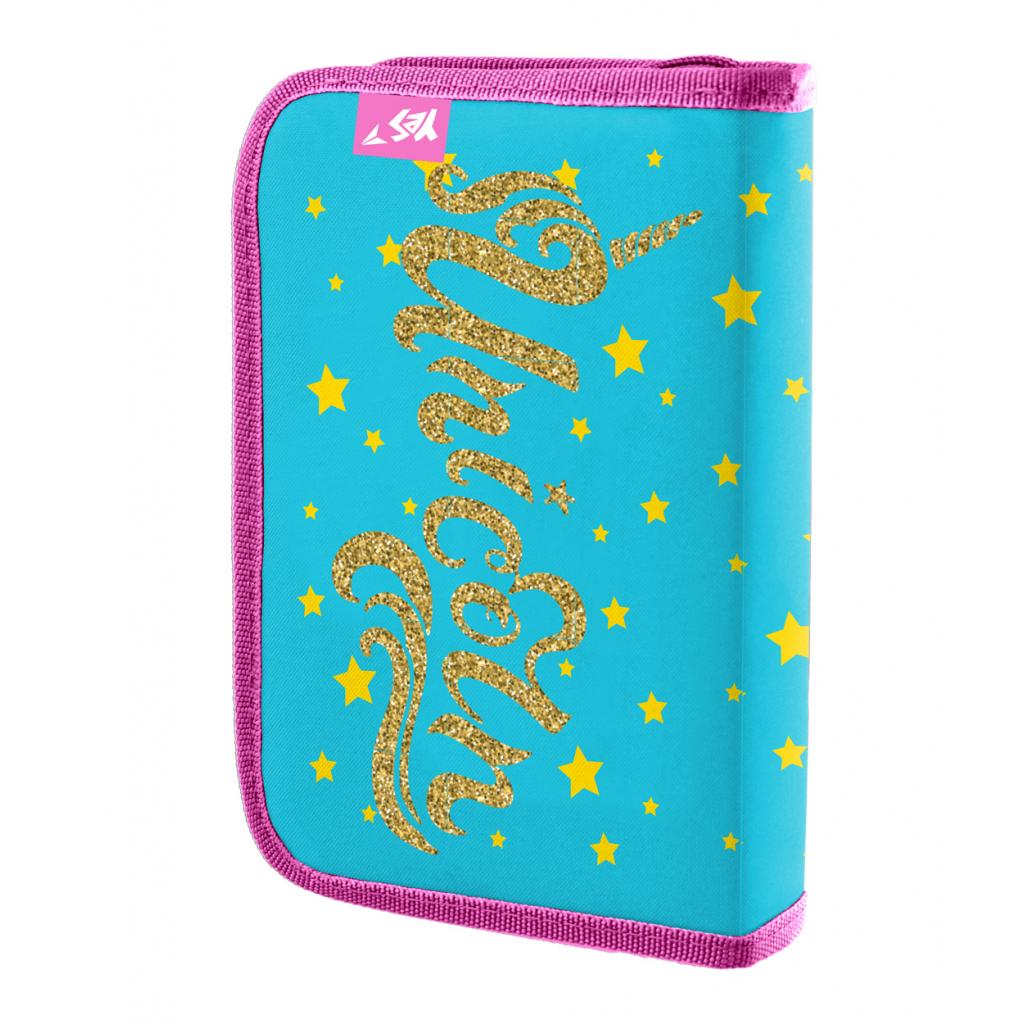 Пенал Yes Unicorn твердий одинарний з двома клапанами (532873) - зображення 2