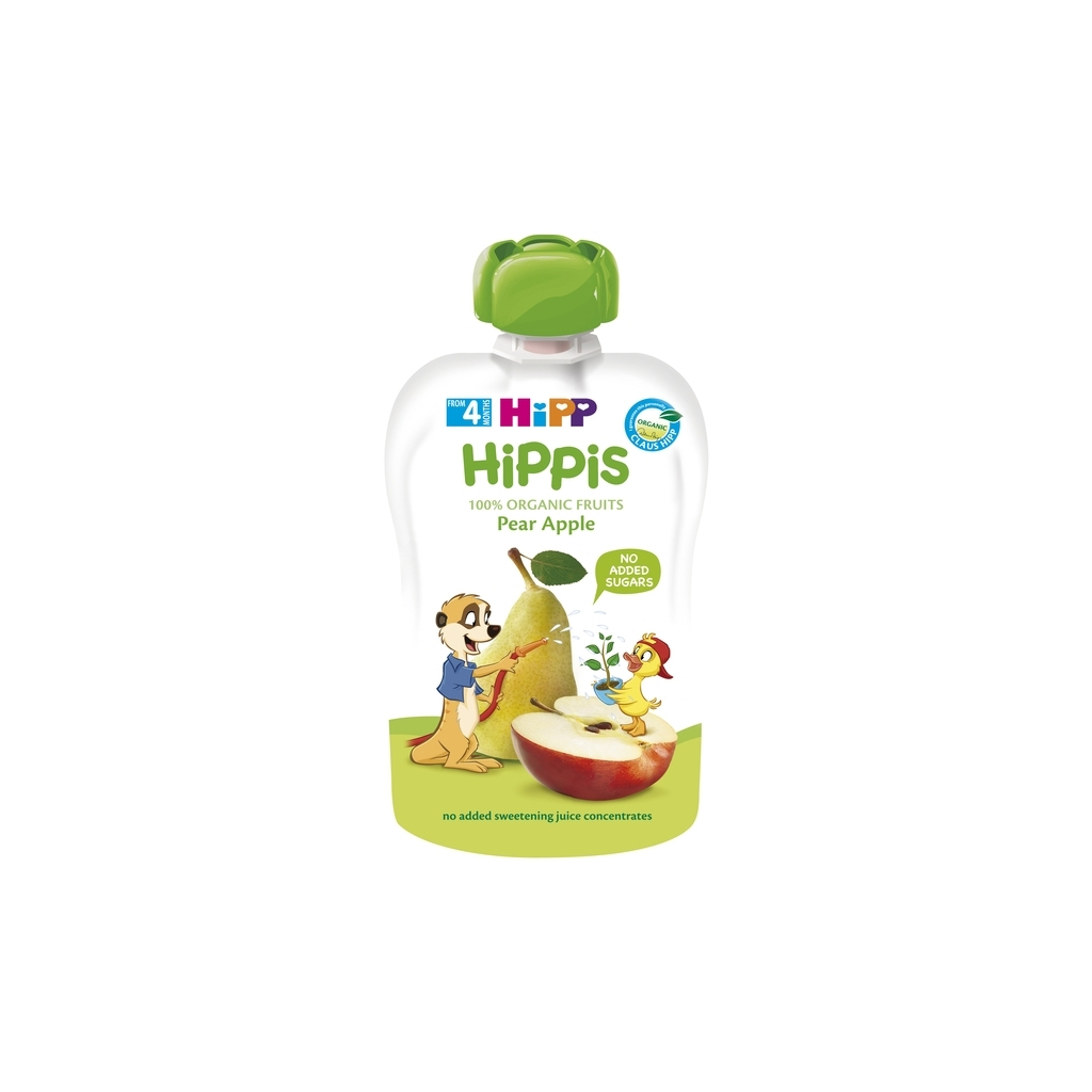 Дитяче пюре HiPP HiPPiS Pouch Груша-яблуко, 100 г (9062300133704) - зображення 1