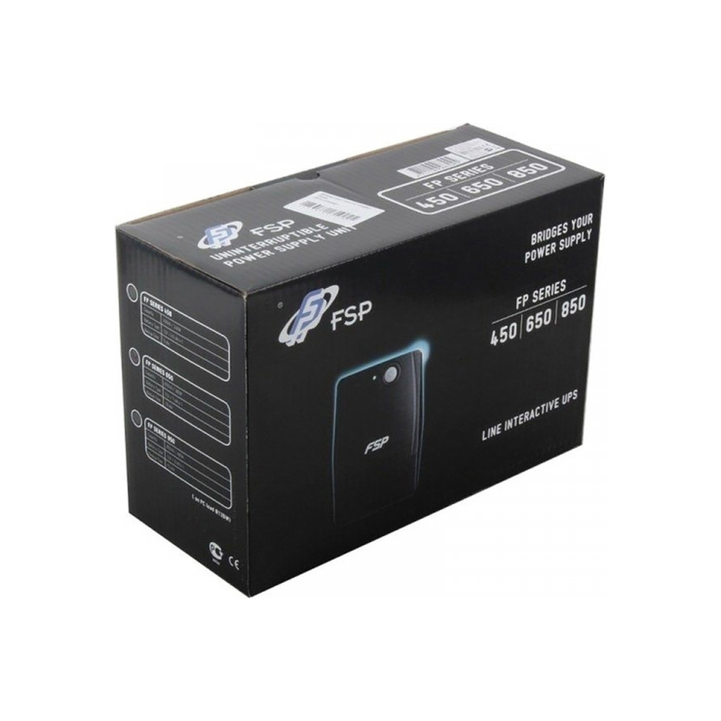 Пристрій безперебійного живлення FSP FP650, USB, IEC (PPF3601405) - зображення 6